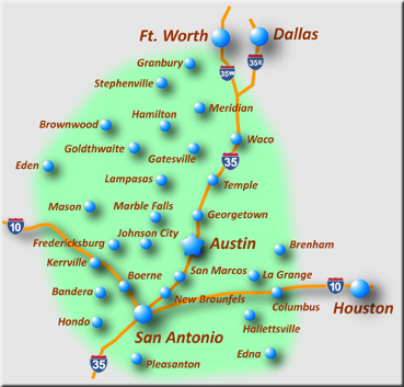 Map of our service are